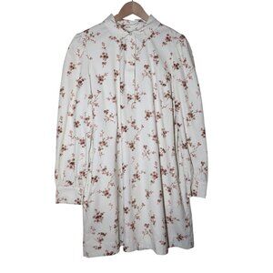 Vineyard Vines Pippa Corduroy Dress Womens Large Ditsy Floral Button-Down